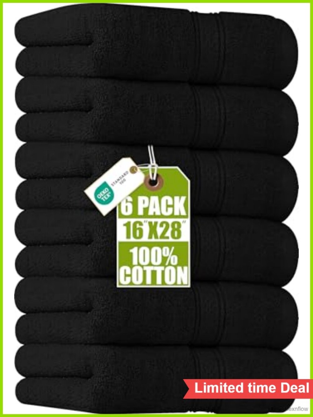Luxury 6-Piece Hand Towel Set 100% Ring Spun Cotton 600 GSM 16x28